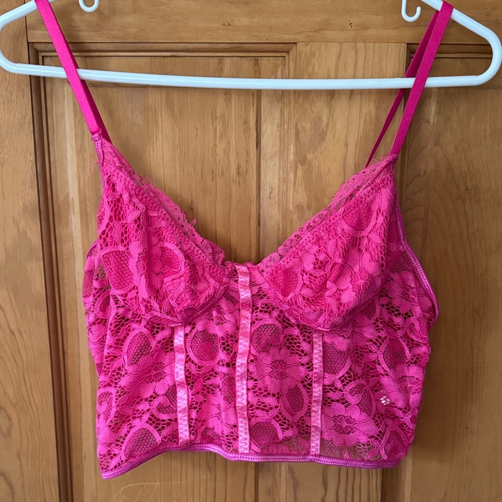 SHEIN Fuchsia Lace Bralette